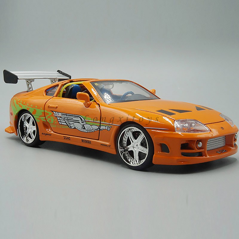 1 24 Diecast Coche Modelo De Juguete Brian s Toyota Supra Miniatura Vehiculo Replica Para La Coleccion Shopee Mexico