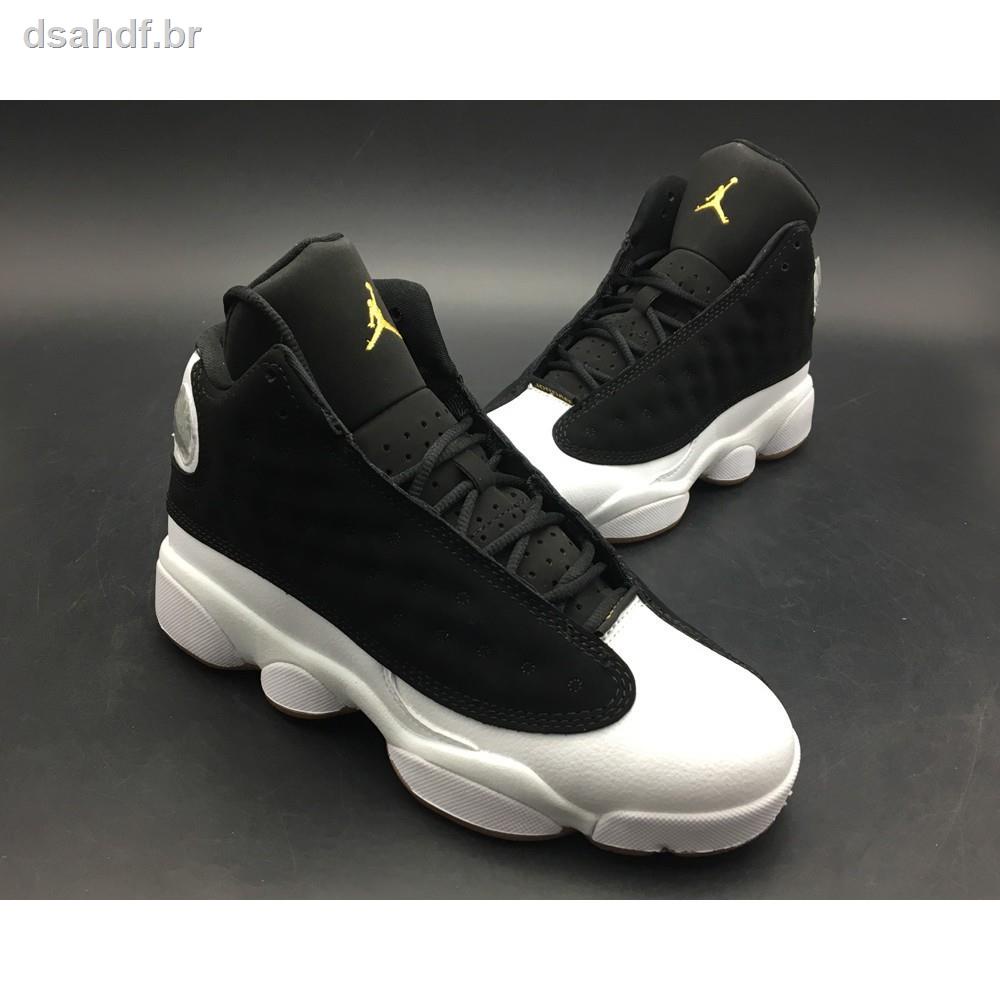 Retro 13 discount blanco con dorado