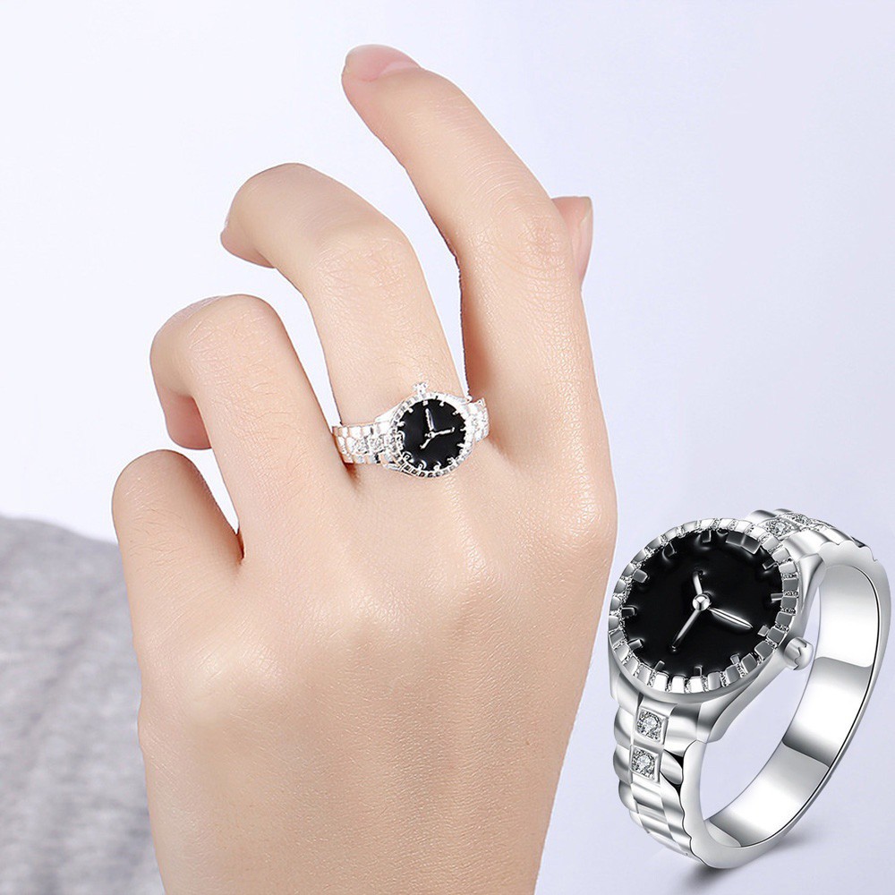 Anillo en forma de reloj hotsell
