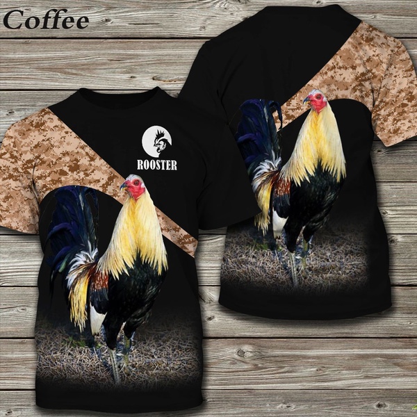 Nueva Camiseta Con Estampado 3d Para Hombre De Manga Corta Para Gallo De Moda