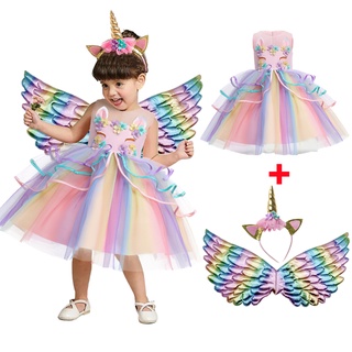  Vestido de unicornio para niñas, disfraz de princesa, vestido  de boda, cumpleaños, Amarillo, 7-8 años : Ropa, Zapatos y Joyería