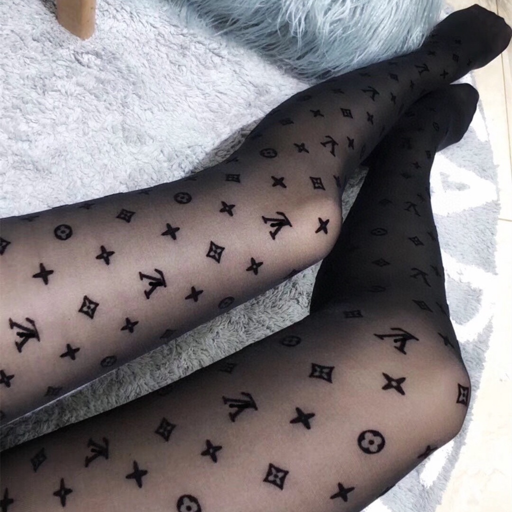 medias sexys con logo completo louis vuitton/calcetines inferiores sexys