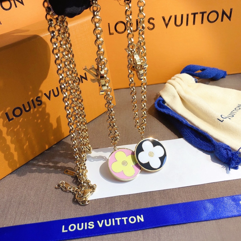 LV Louis Vuitton Collar Colar Delicada Joyería Regalo De Lujo Hombre Mujer  X409 DJFM