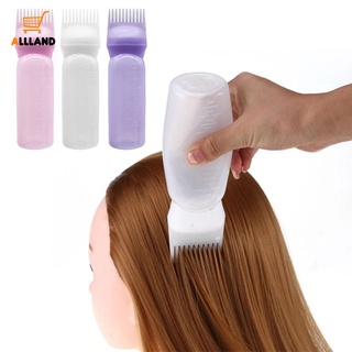 Aplicador de aceite para el cabello | Peine para botella de pelo de 180 ml  - Aplicador de botella de raíz para tinte para el cabello, agua, líquido