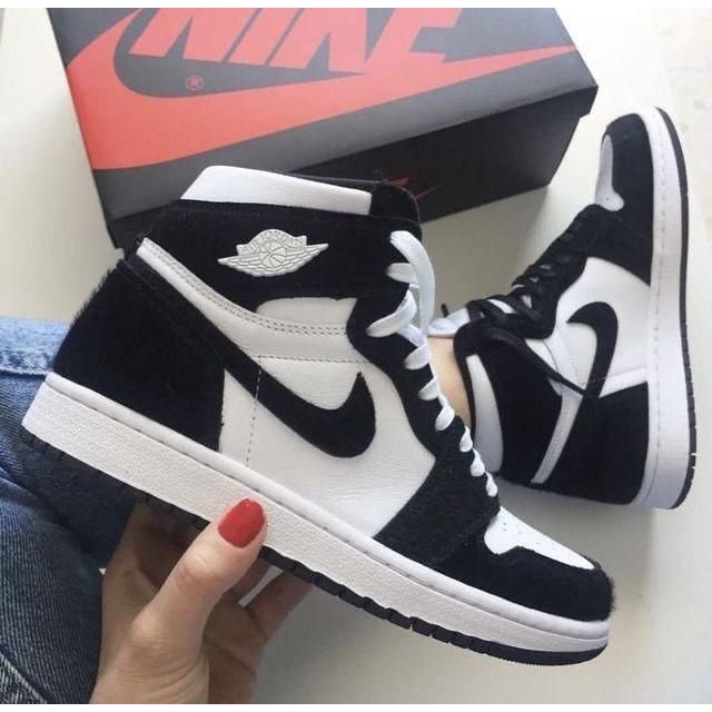 Bota Nike Air Jordan 1 Chicago Retro Panda Kimns Negro Blanco Mega Promocion Disfruta