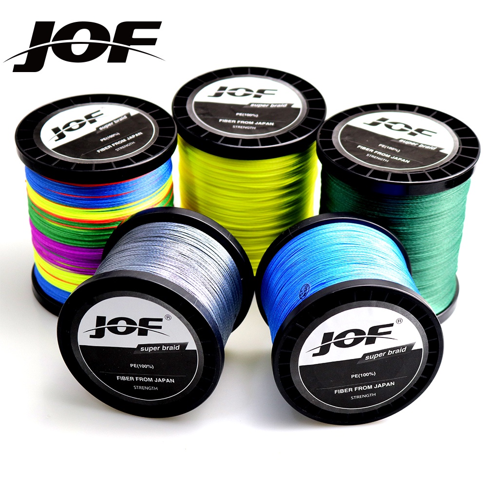 JOF-hilo trenzado de PE multicolor, 500M, 300M, 100M, 8/4 hebras