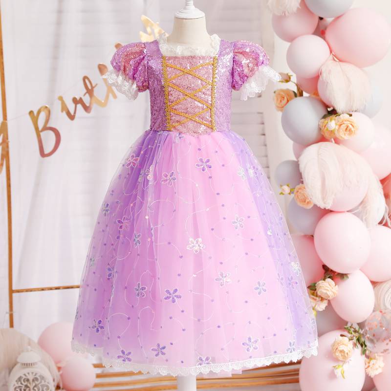 Beb Ni a Rapunzel Princesa Vestido De Halloween Fiesta Cosplay