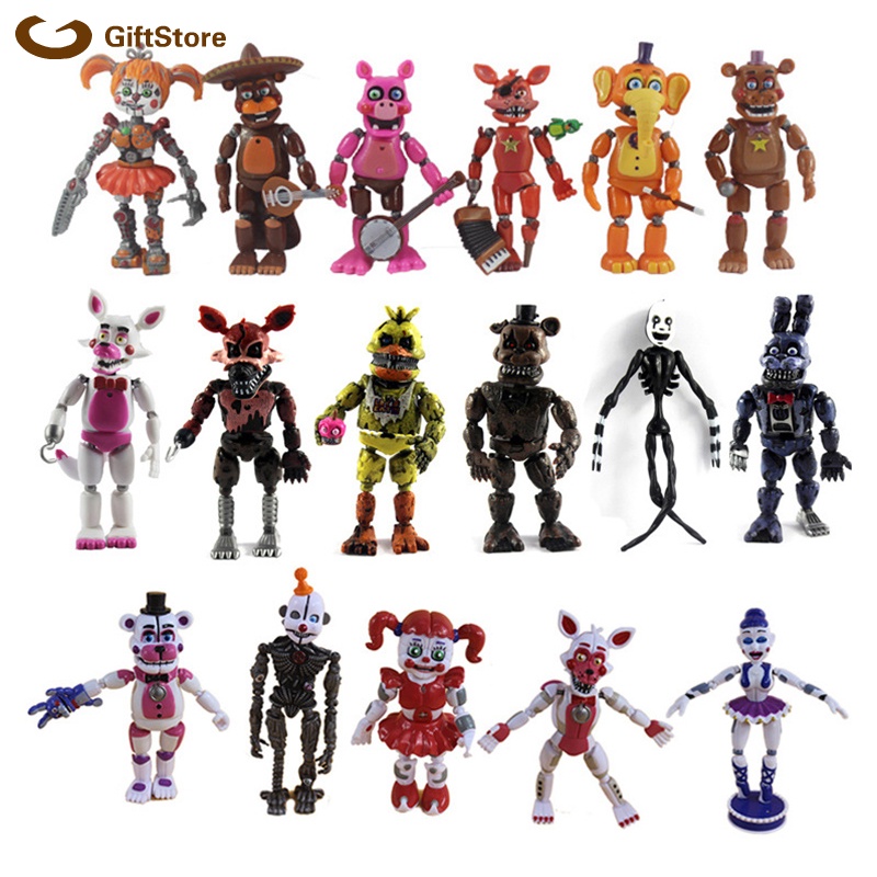 Five Nights at Freddy s Nightmare Chica Bonnie Funtime Foxy PVC Figuras De Accion Juguetes Shopee Mexico