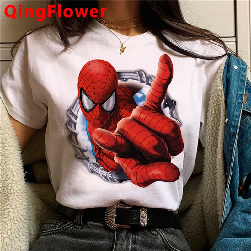 Spiderman Camiseta Ropa Mujer Pareja harajuku grunge Gráfico Camisetas  Mujeres