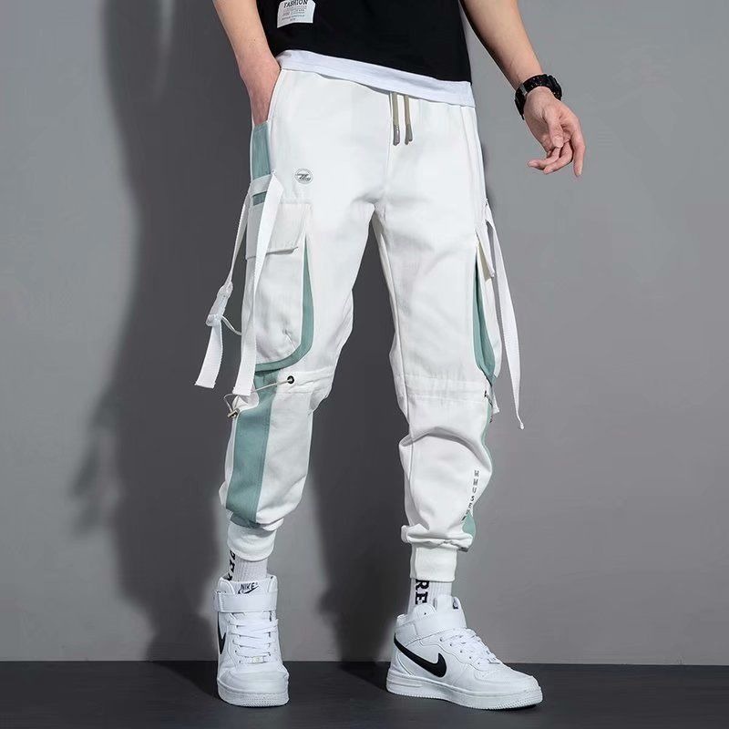 Pantalones Harem Streetwear Jogger Ribbons Hip Hop Cargo Para Hombre