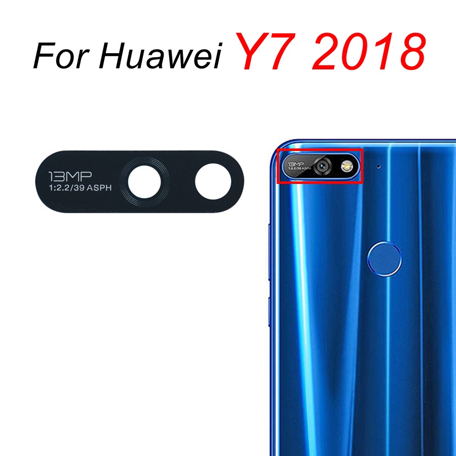 Lentille D'appareil Photo Arrière Pour Huawei Y7 2018 - Pièce De Rechange Neuve Originale