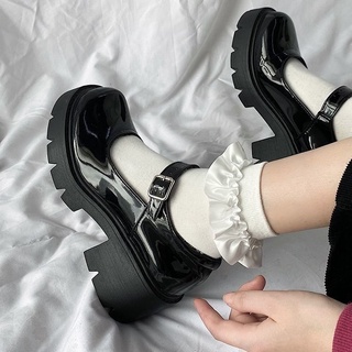 2022 Nuevo Estilo Japonés Todo Combinado De Mujeres Suela Gruesa Uniforme Zapatos lolita Plataforma Pequeños De Cuero Tacón Grueso Retro | Shopee