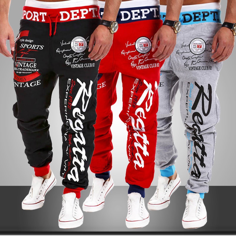 Pantalones Deportivos Estampados Para Hombre Chándal Moda Hip Hop