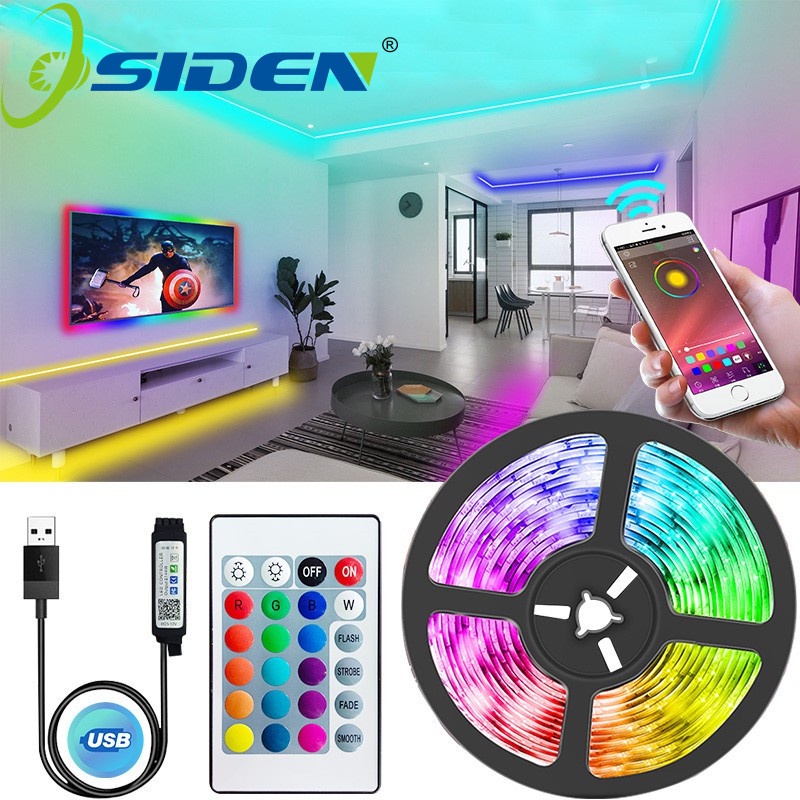 thumbnail image 1 of 5M USB luces led bluetooth control RGB 2835 luz flexible led tv backlight control remoto lámpara, 1 of 4