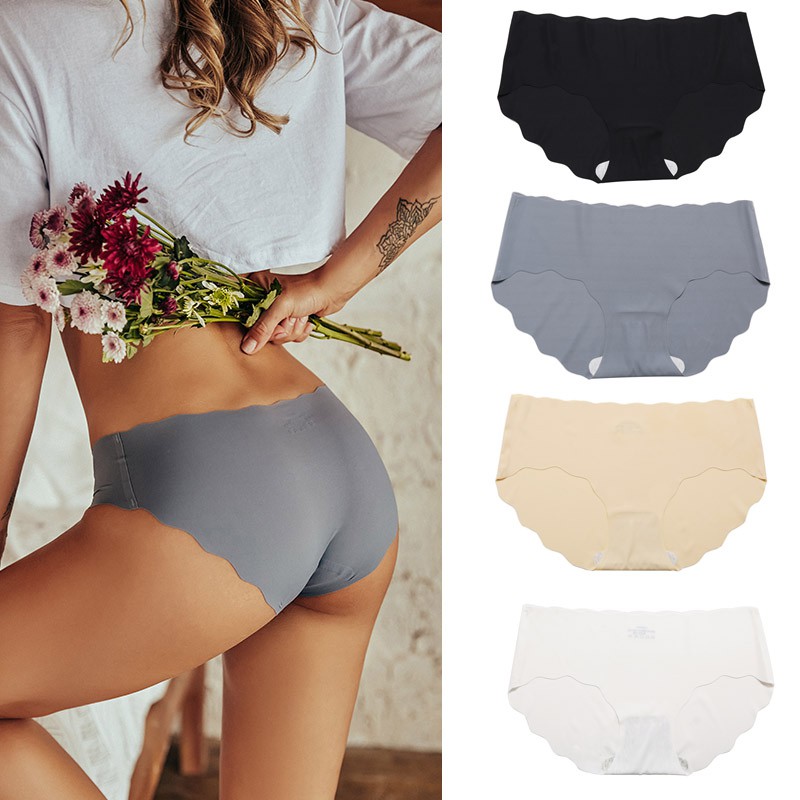 M-XL Ropa Interior Sin Costuras De Cintura Baja Bragas De Color Sólido Para  Mujeres Calzoncillos Para Niñas Panty Suave Lencería Femenina