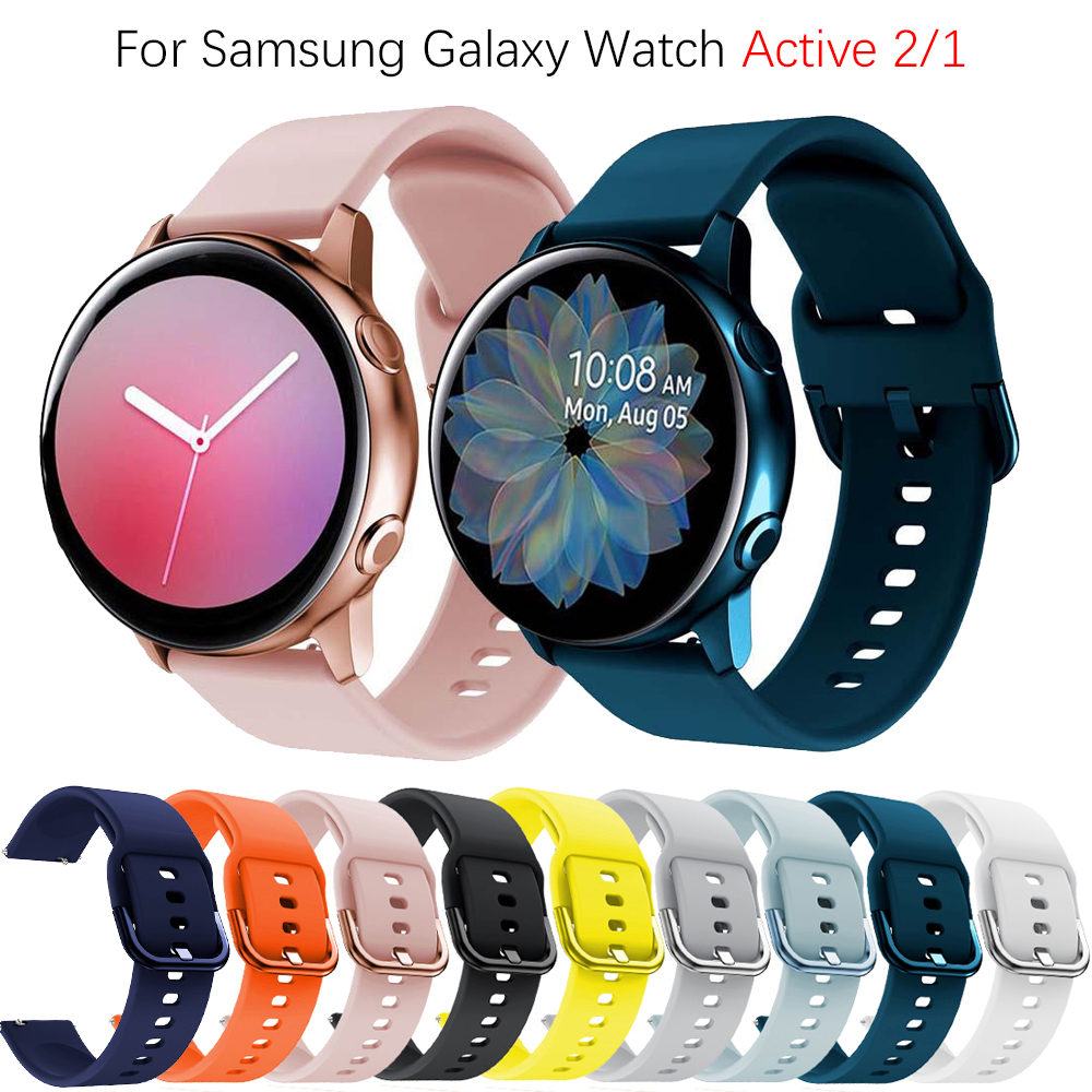 VIRIDIANA 6 Unidades Correa 20mm Silicona Compatibles con Samsung Galaxy  Watch Active/Active 2, Galaxy Watch