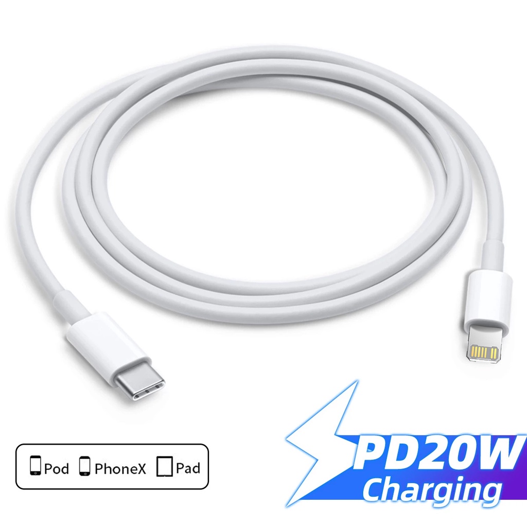 cable usb-c a lightning 1 m lightning cable 20w carga rápida tipo