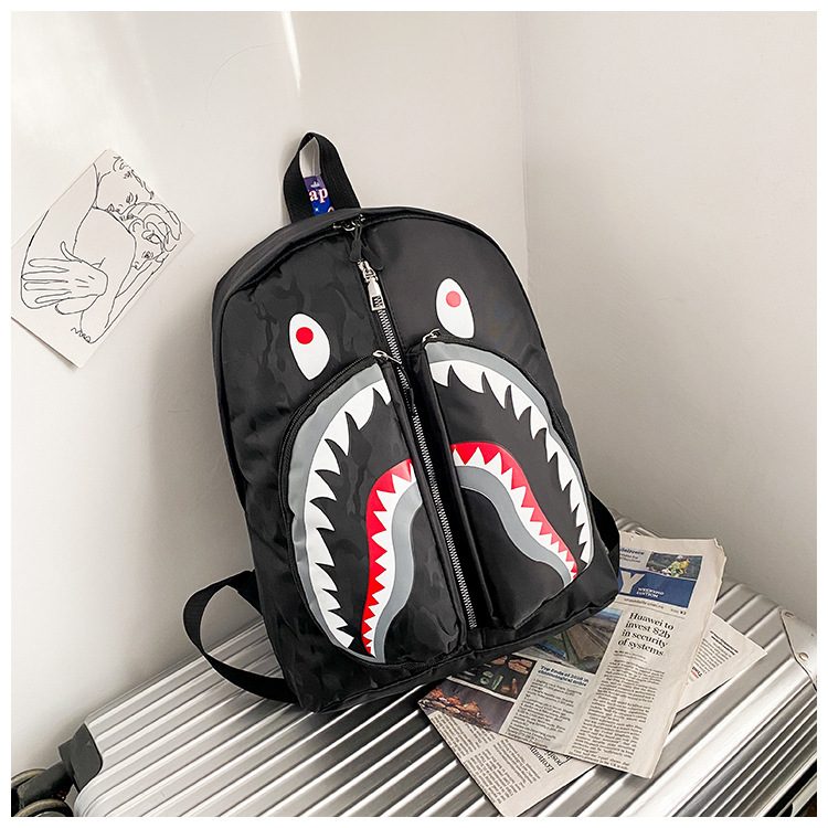 Mochila BAPE Shark AAPE Trend personalizada Graffiti bolsa