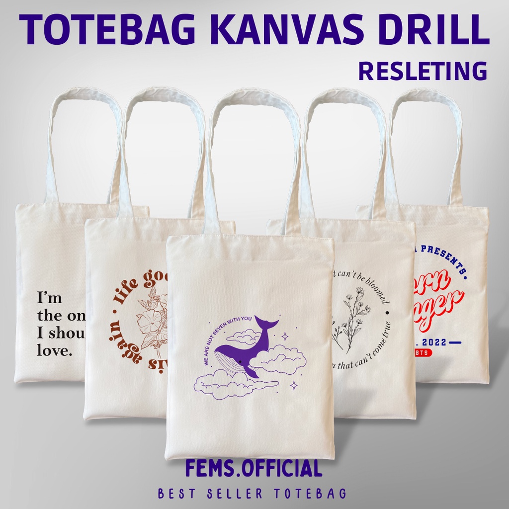 Totebag Lienzo Cremallera Estetica Bolsa De Ordenador Portatil Universidad Moda Tote BTS