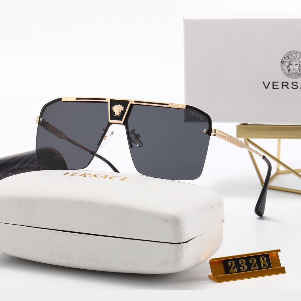 Versace 2022 Gafas De Sol Polarizadas De Lujo Nueva Moda Para Hombre Y Mujer  universal retro red Roja pop Pequeñas Frescas UV400