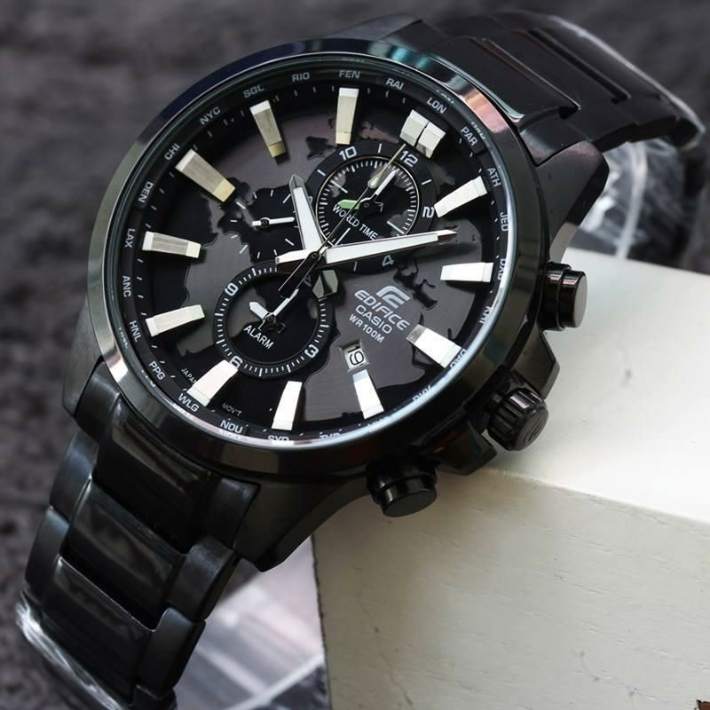 Casio Edifice tipo Efr 303 negro Original Bm relojes de acero inoxidable de  la marca de los hombres