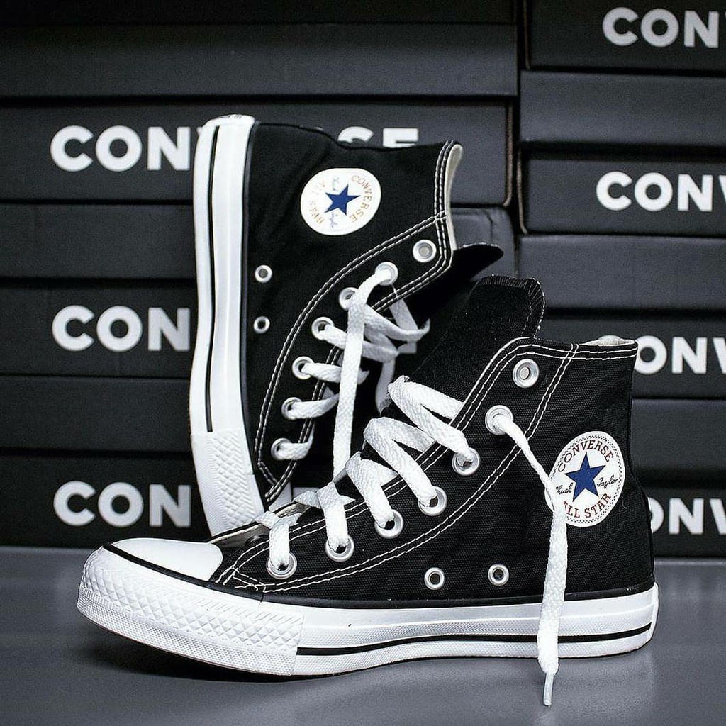 Converse negro bota online precio