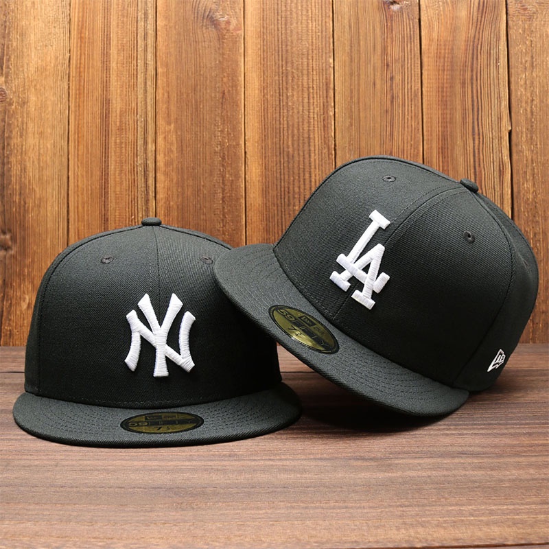 M.l b Gorra De Ala Plana Moda Marea Marca La Sombrero Nuevo E.ra Totalmente  Cerrado Ny Béisbol 5.9 . fifty