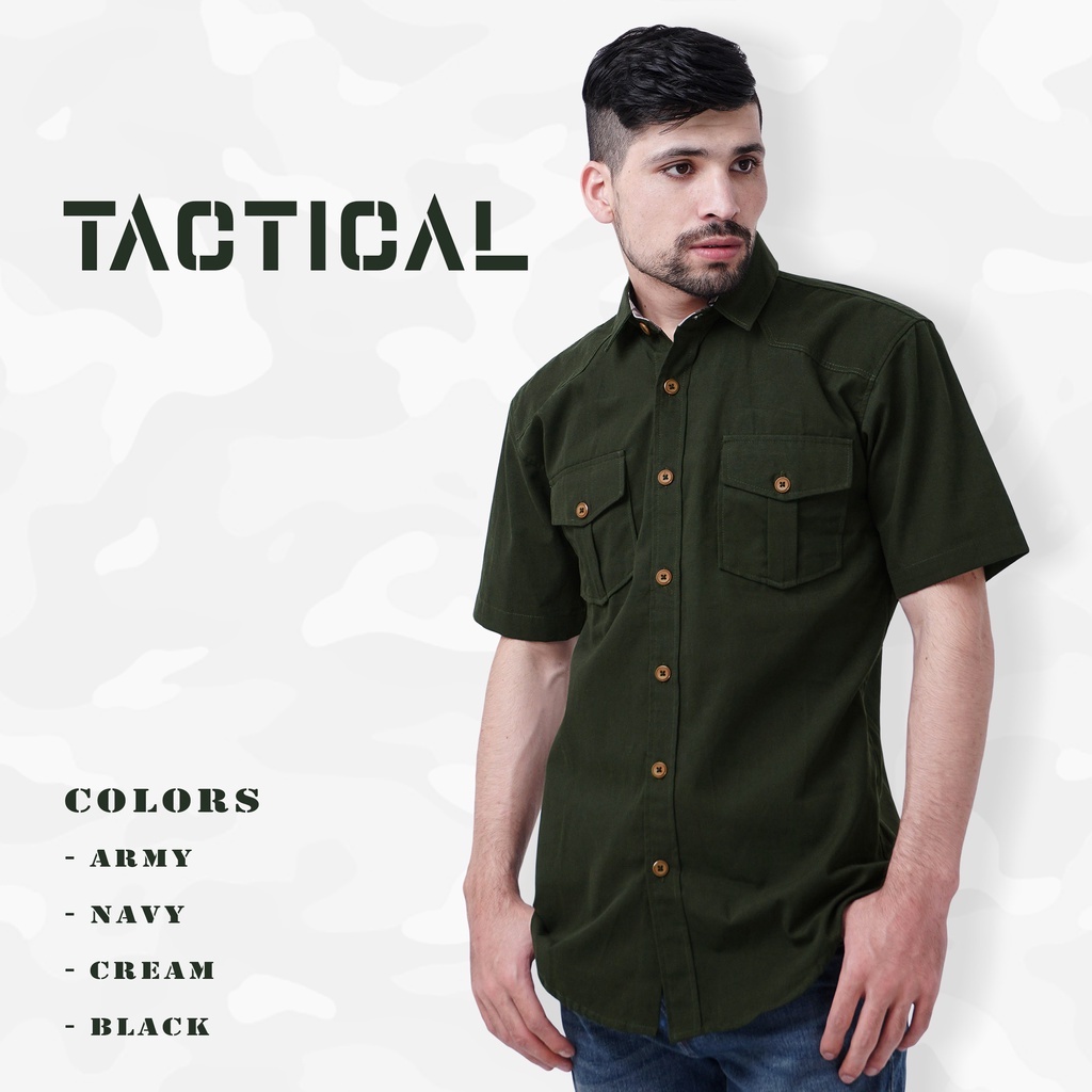 Camisas tácticas para hombre artillería Casual de manga corta camisas de  oficina/camisas de hombre más vendidas