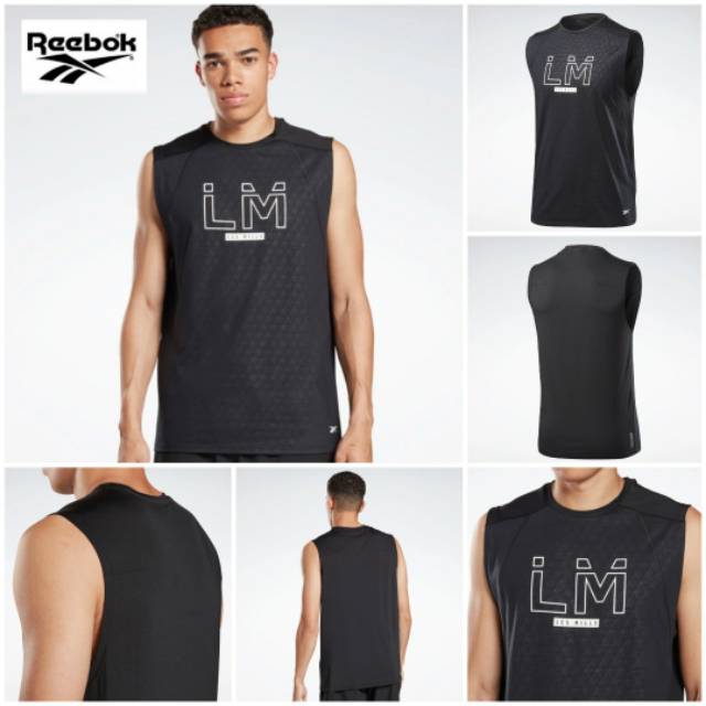 Reebok Lesmills Logo Hombre Deporte Camiseta De Tirantes Hombres