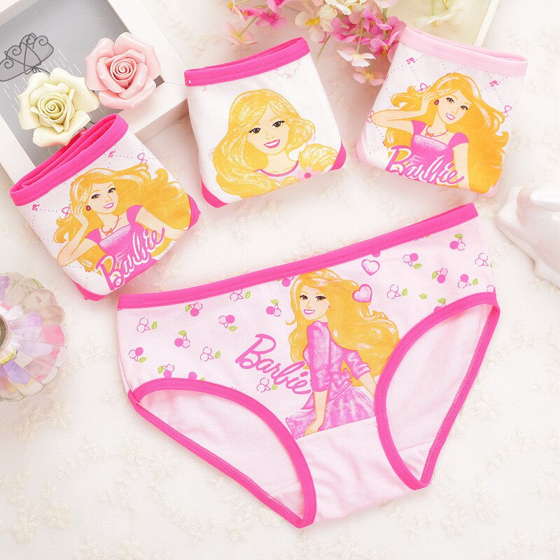 3pcs Ninas Calzoncillos De Dibujos Animados Ropa Interior Para Ninos Minnie Mouse Hello Kitty Princesa Barbie Muneca Impresion Bragas Suaves Tamano 2 10Y Shopee Mexico