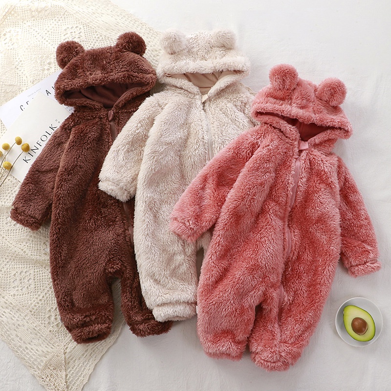 Mameluco De Invierno Para Bebe Recien Nacido Ropa De Abrigo De Oso De 0 A 18 M Shopee Mexico