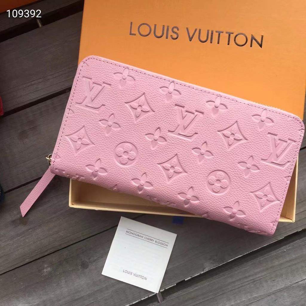 ✥ [Con Caja] 100 % Auténtico Louis Vuitton Nuevo Rosa Relieve LV
