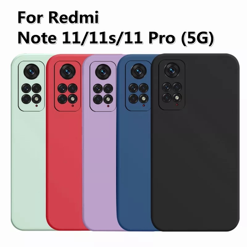 Funda De Silicona Líquida Para Xiaomi Redmi Note 11 Pro 5G 11s Global  Protective Back Casing