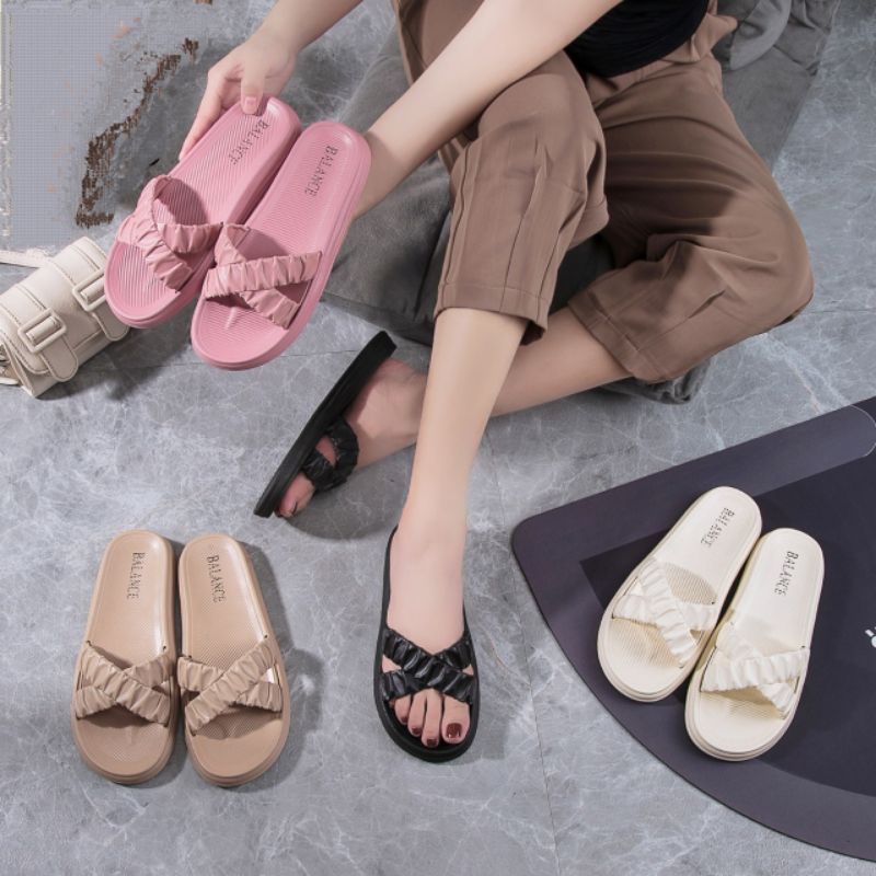 Sandalias de mujer plana JELLY SLOP Cross modelo 20251 Shopee México