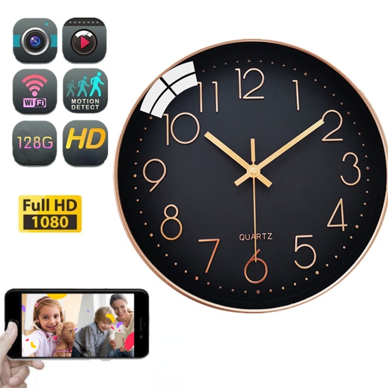 Reloj Espia de Pared, Full HD 1080p