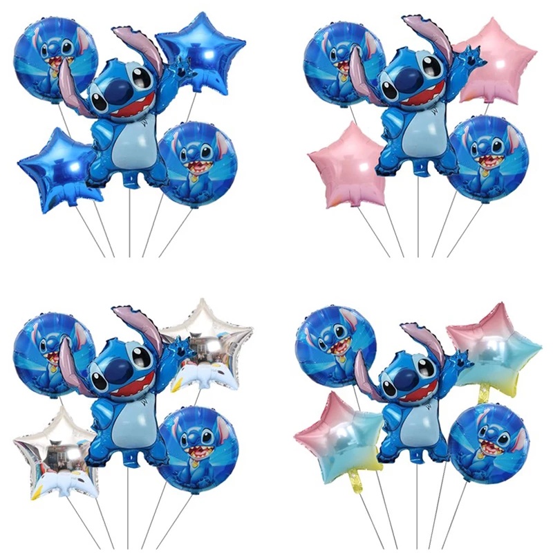 Disney Lilo & Stitch Globo De Fiesta De Cumpleaños Para Niños Decoraciones  De Globos De Puntada Infantil Tema Baby Shower Favores
