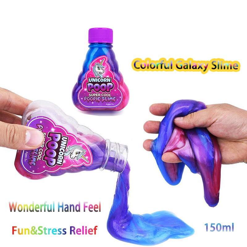 Unicornio poop Slime Colorido Juguete Suave Masilla Magica DIY Arcilla Alivio Del Estres Mezcla De Barro De Cristal Sin Borax No Toxico Para Ninos Adultos Shopee Mexico