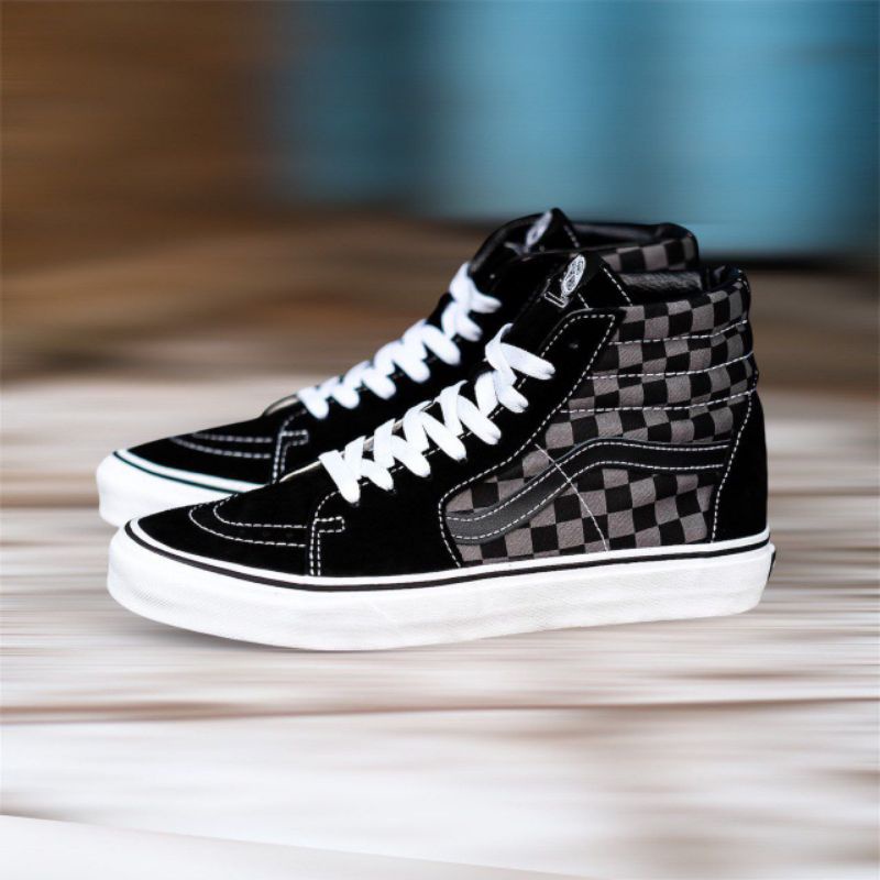 Vans negro discount con blanco cuadros