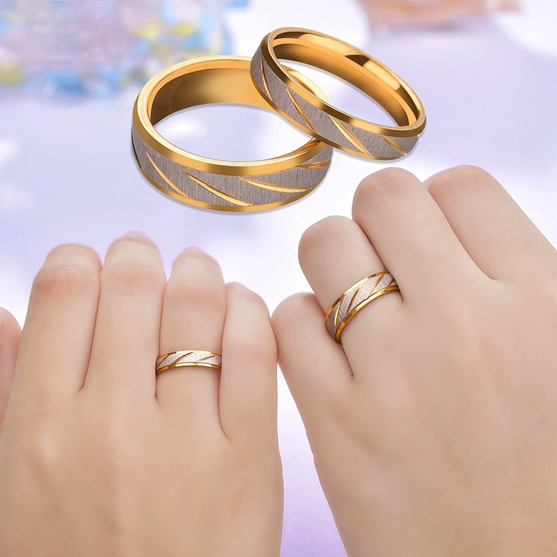 Par de Anillos de Matrimonio para Hombre y Mujer Sweet heart en Oro de 18k