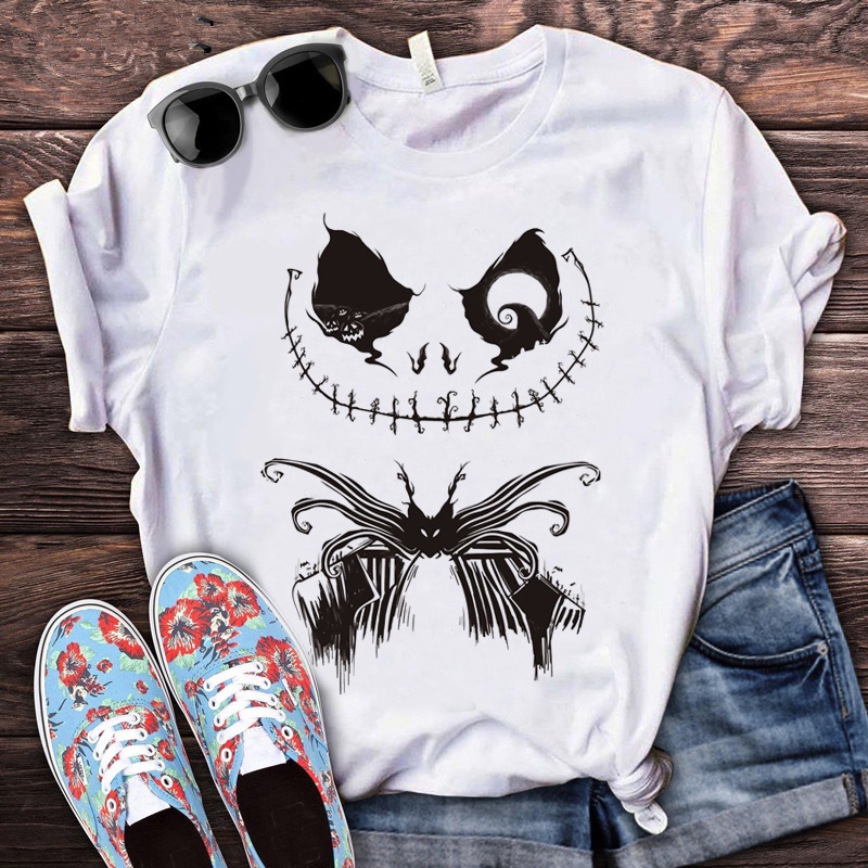 Jack Skellington Camiseta De Verano top Mujer Impresi n casual