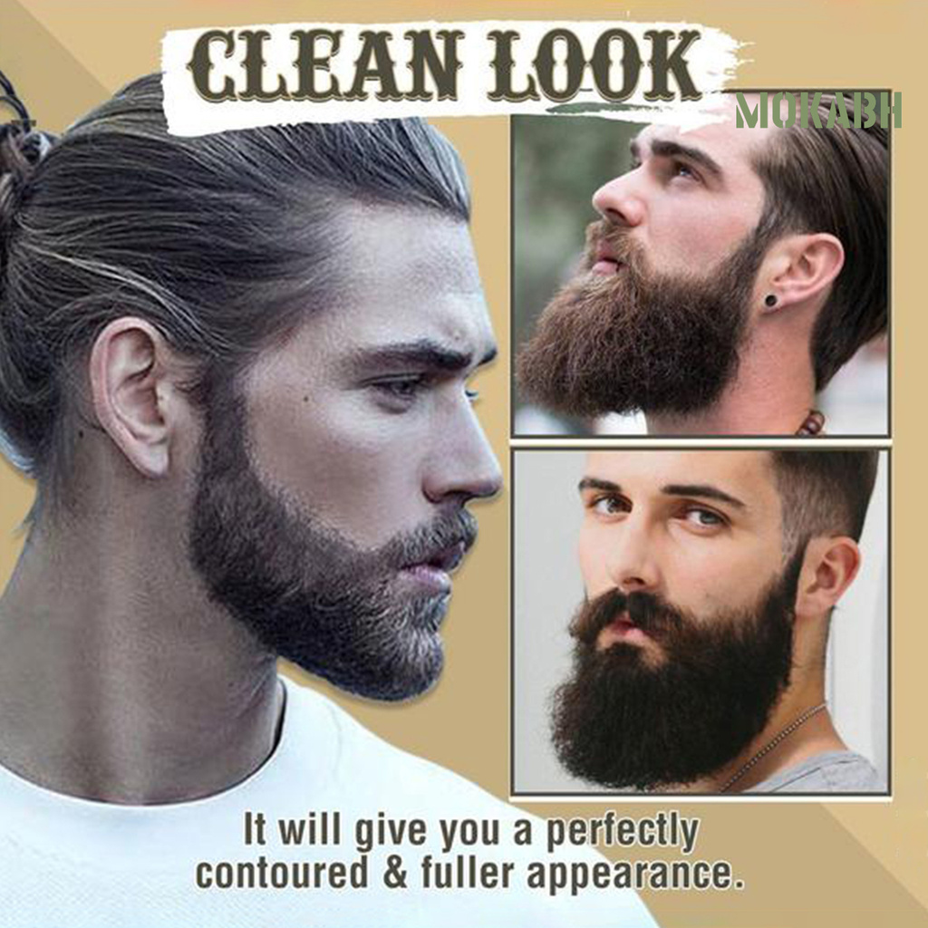 MOKABH productos para el hogar 2 unids/Set hombres bigote Facial pelo  rebrote lápiz cepillo peine potenciador de barba