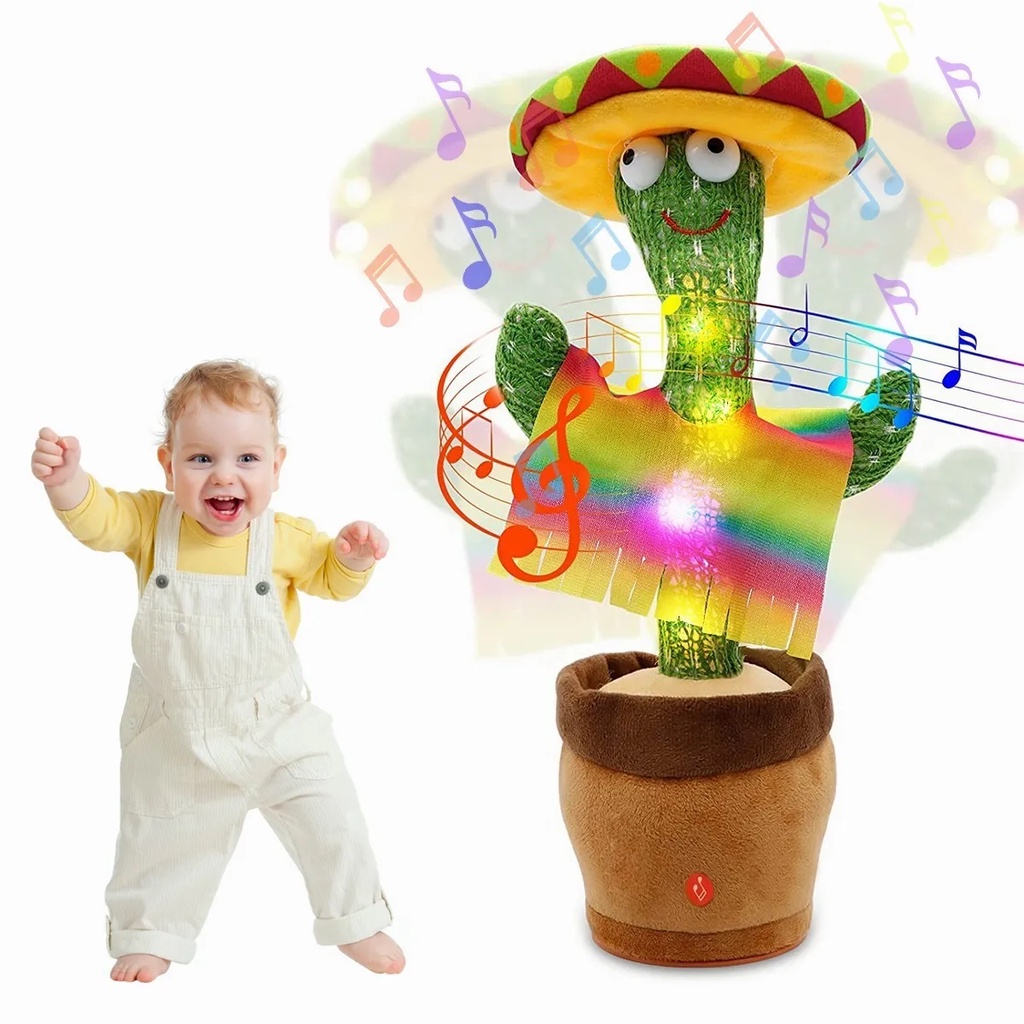  Juguete de cactus para bebés, repite lo que dices