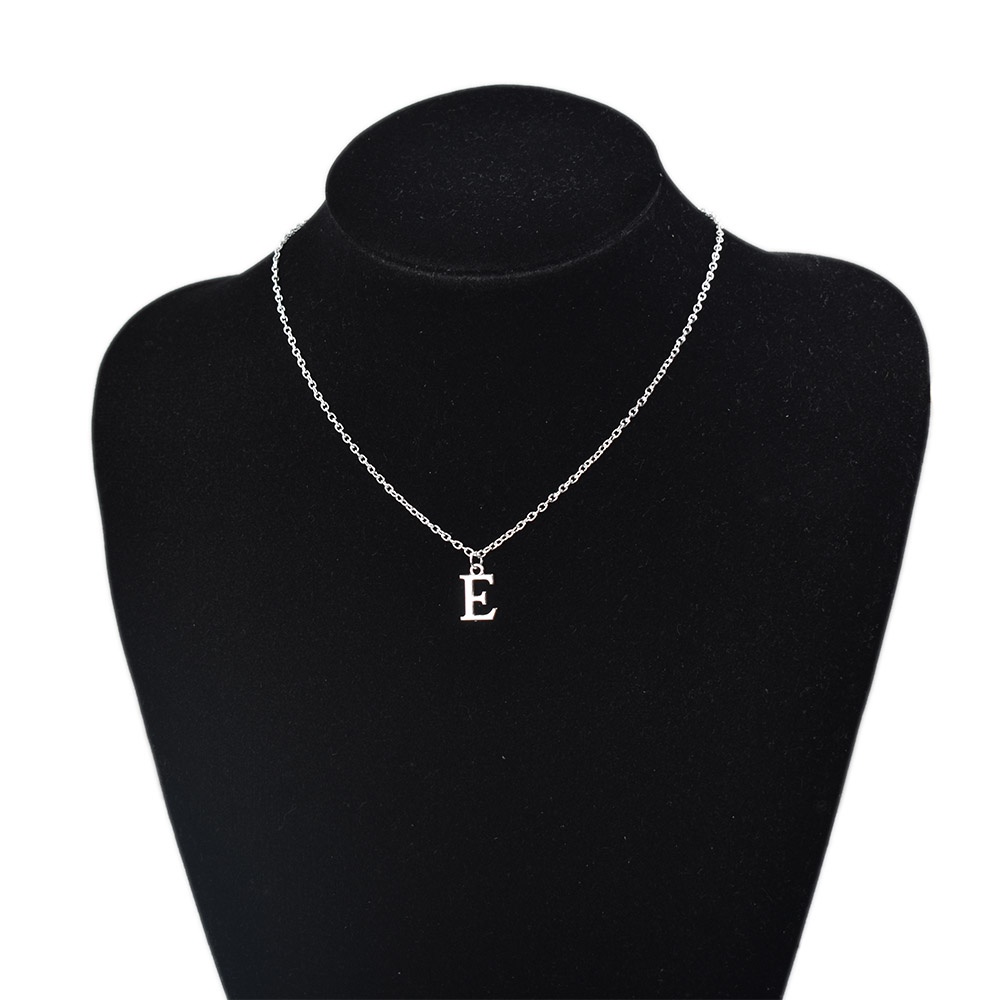 Collar Con Pendiente Inicial De Letras Bañadas En Plata Para Mujeres ...