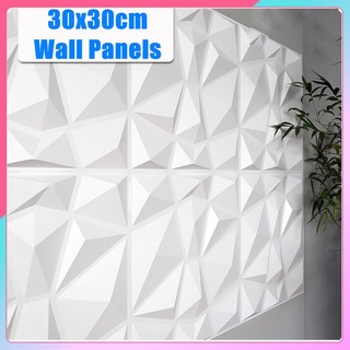 12 Piezas Paneles Decorativos 3D 30 x 30cm, PVC Revestimiento de
