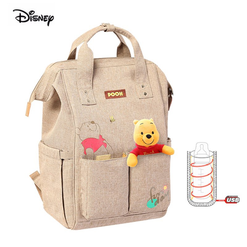 Disney-mochila para pañales de bebé, bolsa de pañales húmeda para