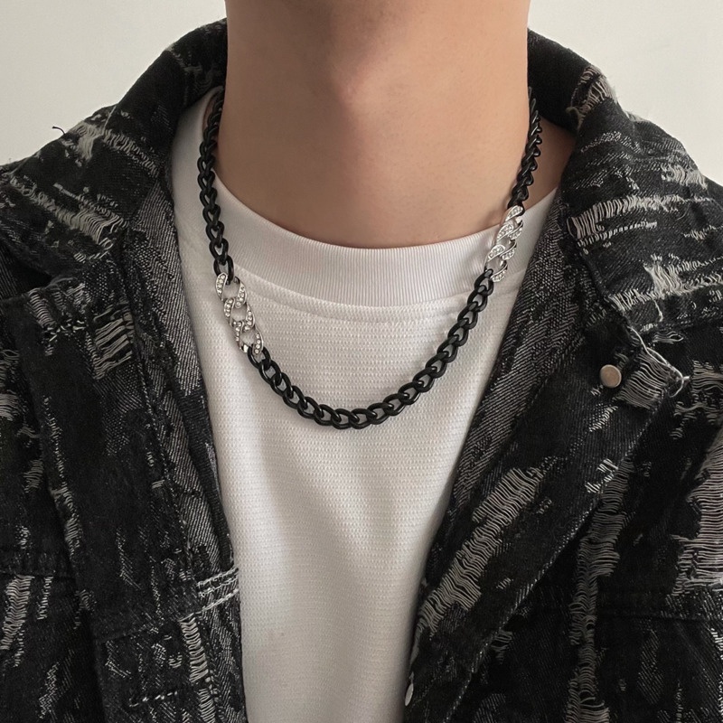 Collar De Cadena Cubana Con Colgante De Cruz De Diamante Completo Hip Hop De Clavícula Única Para Hombres I.440968635 - Foto 8