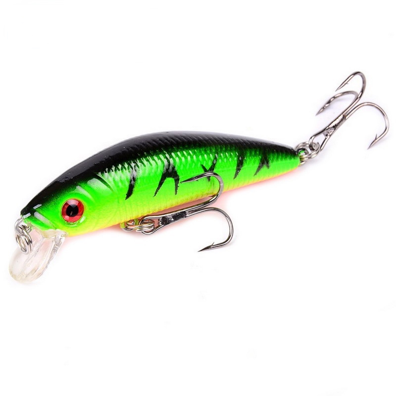 Señuelos cebos duros, señuelos de pececillo con ojos 3D Crankbait