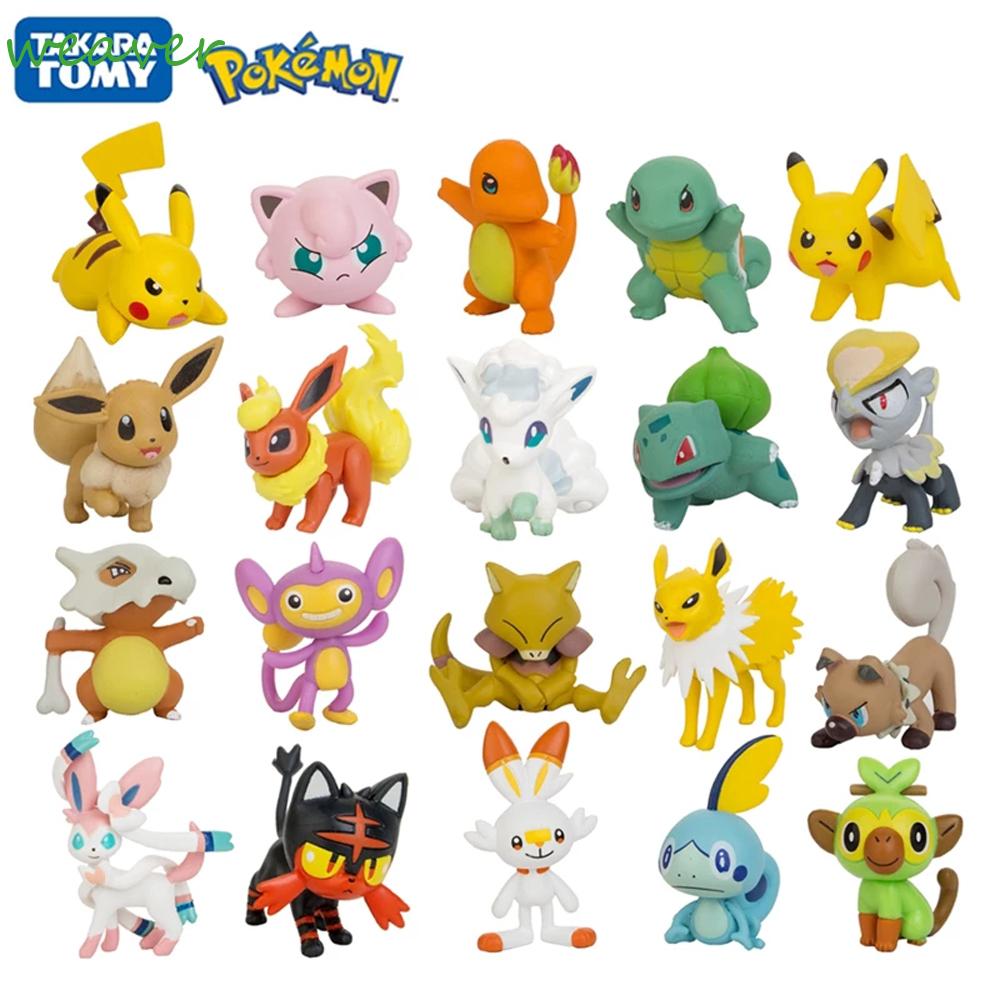 AROLF colección Pikachu figuras 3-9cm modelo juguetes Pokemon figuras Anime  Charmander Bulbasaur Litten Squirtle Abra figuras de acción