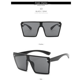  Tophacker Gafas de sol de moda con marco grande B para