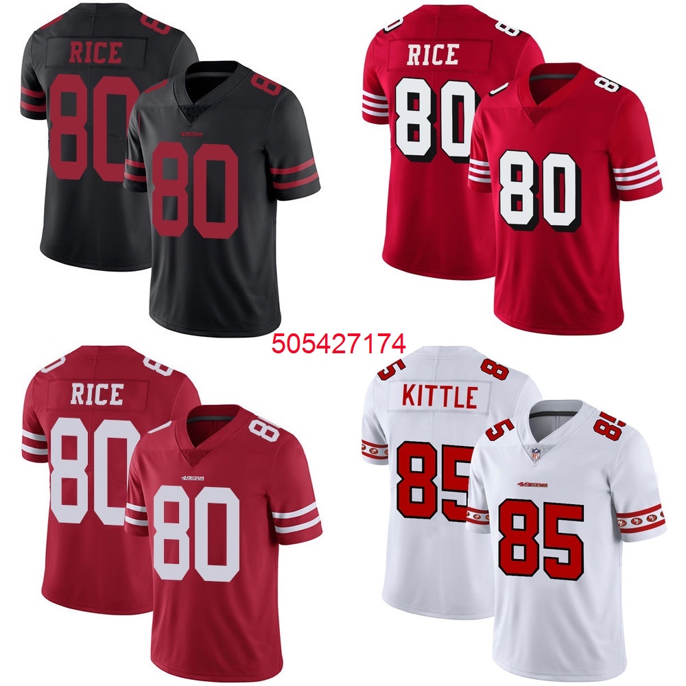 01F Jerseys de football 75e hommes femmes jeunes San Francisco''49ers'' jersey 85 George Kittle 97 Nick Bosa 10 Jimmy Garoppolo 